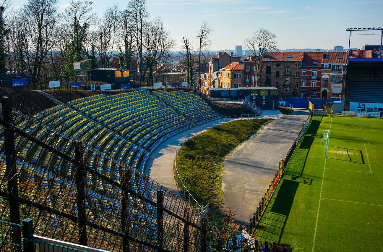 Het voetbalstadion van Union-Saint-Gilloise in het Dudenpark
